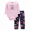 Wholesale newborn baby clothing outfit girls newborn onesie warm cotton baby romper with pants