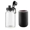 Wholesale BPA Free Leak Proof Innovative Reusable Outdoor Borosilicate Sports Water Bottle Glass With Tea Infurse And Sleeve