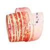 2 Yard/lot Dark blue color Organza Bling Ribbon Wreath Christmas Present Weeding Wire Edged 4 Colors