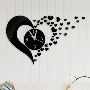 DIY Preciser Mirror Wall Sticker Clock  For Art Living Room Bedroom Office Decor