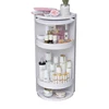 Three-story revolving bathroom corner storage stand dust-proof waterproof collection box Bathroom corner storage Shelf