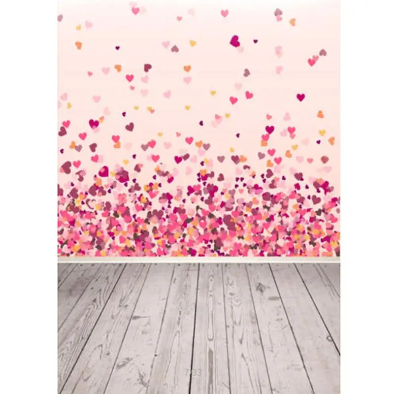 

150X90cm Pink Valentine's Day Vinyl Studio Backdrop Love Theme Photography Background Cloth Photo Props Wedding Party Favor