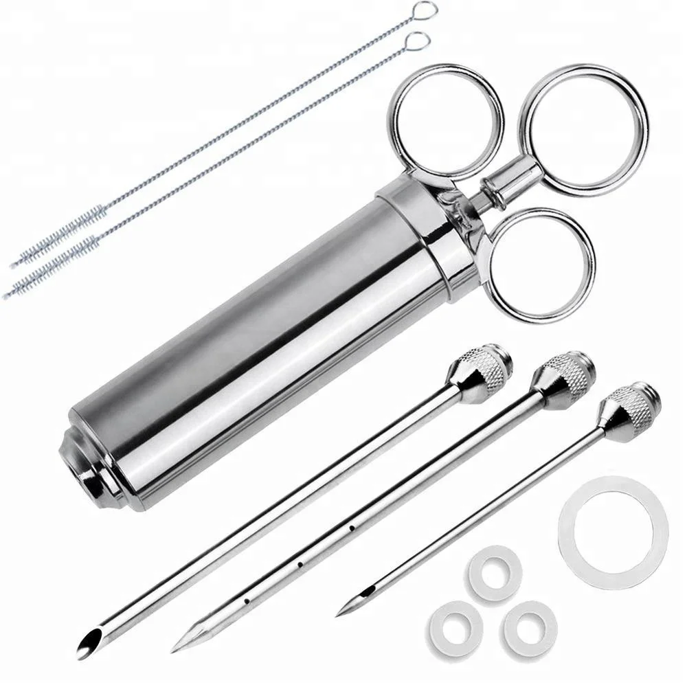 

4 oz Stainless Steel Marinade BBQ Meat Injector