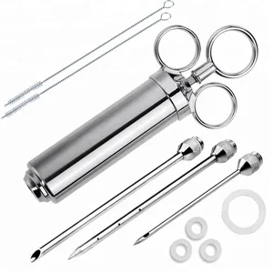 Image of 4 oz Stainless Steel Marinade BBQ Meat Injector
