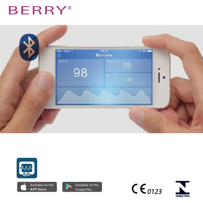 
CE OLED display Fingertip omron Bluetooth Pulse Oximeter 