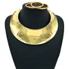 Multilayer Alloy necklace and Earring Set african Jewelry Big round collar Jewelry set