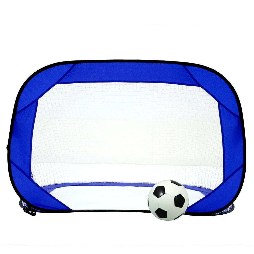 

Hot Sale Pop Up Soccer Goal Blue Color Portable Mini Goal Post &Nets with Carry Bag, Orange, black, blue and red