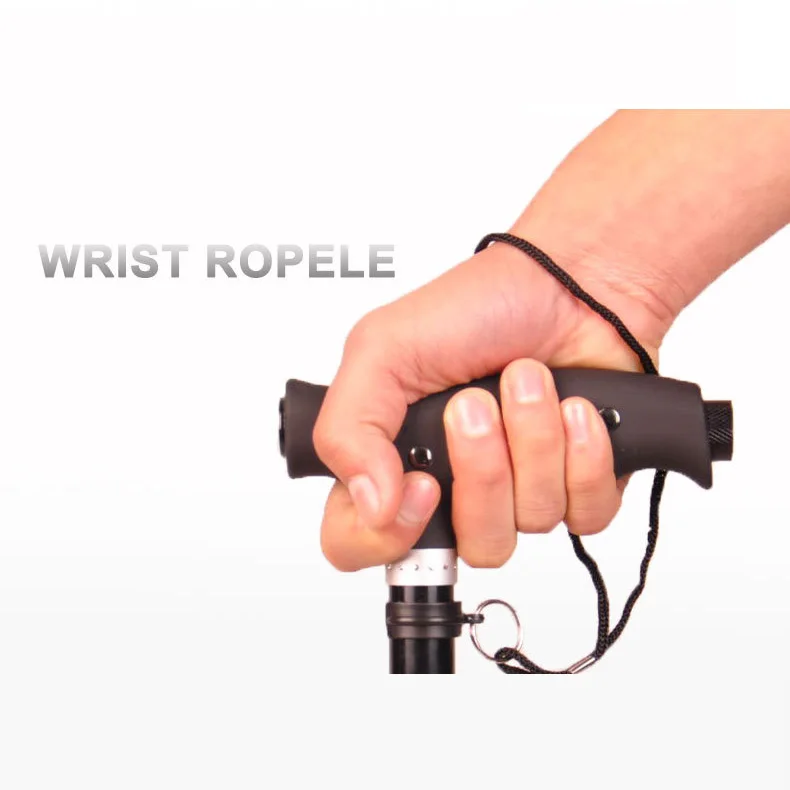 
OEM Folding walking cane with led light / foldable walking stick with feet for old people 