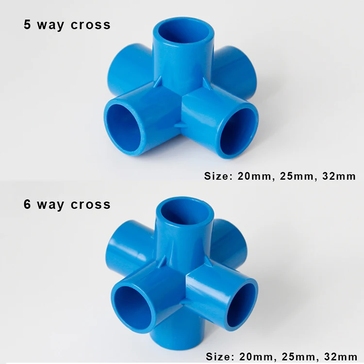 6 Way Pvc Pipe Connector Fitting For Pvc Furniture Buy 6 Way Pipe