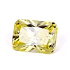 Octangle shape yellow loose cubic zirconia stones for jewelry making