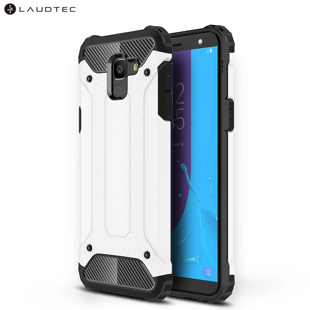 

Laudtec Hybrid Shockproof PC Soft TPU Back Cover Case For Samsung Galaxy J6 2018, Black;white;silver;navy blue;red;gold;rose gold;etc