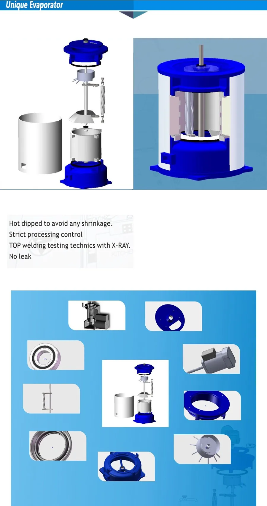 ICESTA CE approuvé par la machine à glaçons de tambour d'évaporateur d'évaporateur d'évaporateur d'ammoniac