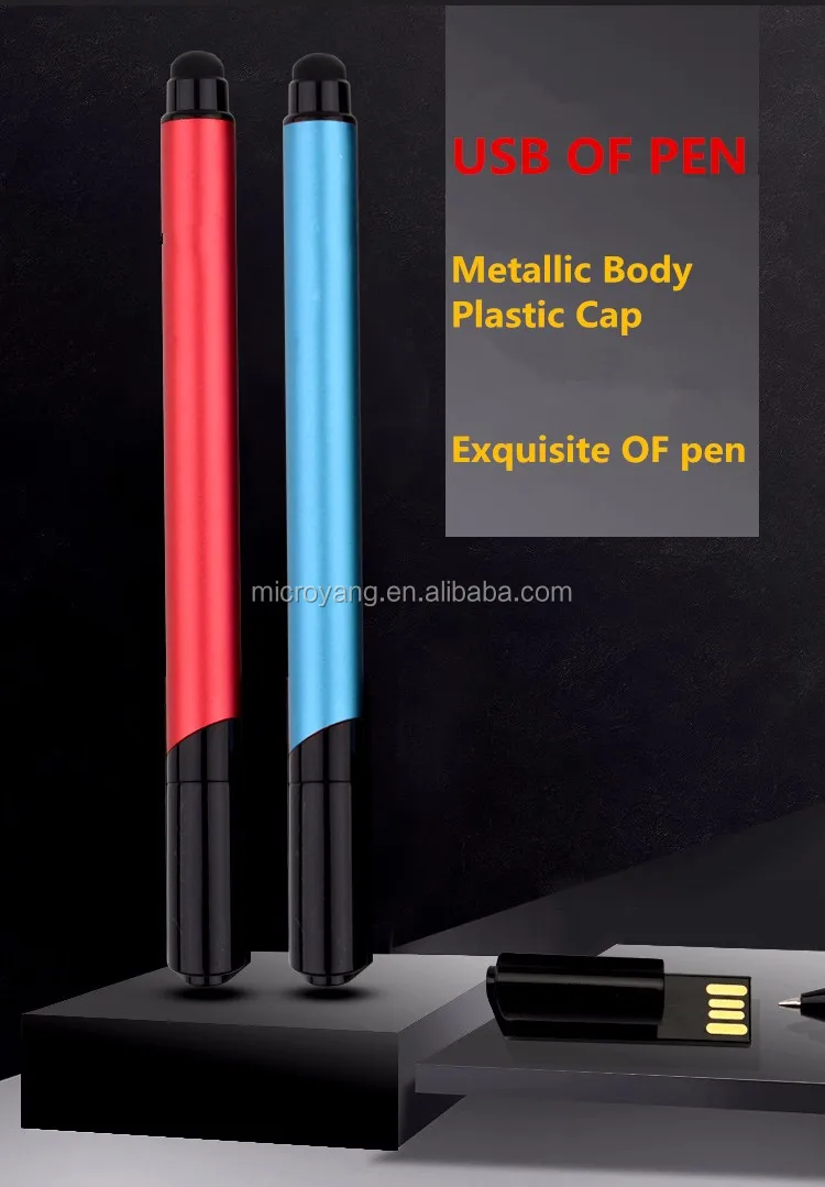 multifunction custom logo printing pen usb flash drive with stylus pen - ANKUX.COM