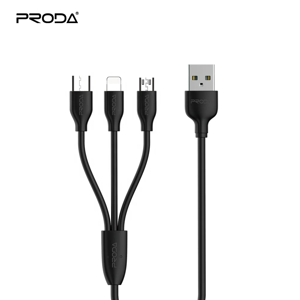 

PRODA 2.4A Fast Charging Wholesale 3 in 1 USB Charging Cable,3 in 1 Charging Cable