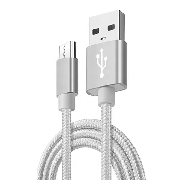 

Logo custom Nylon smart phone charging braided micro usb Data charger Cable for samsung galaxy, Black ,silver ,red,blue,pink,gold