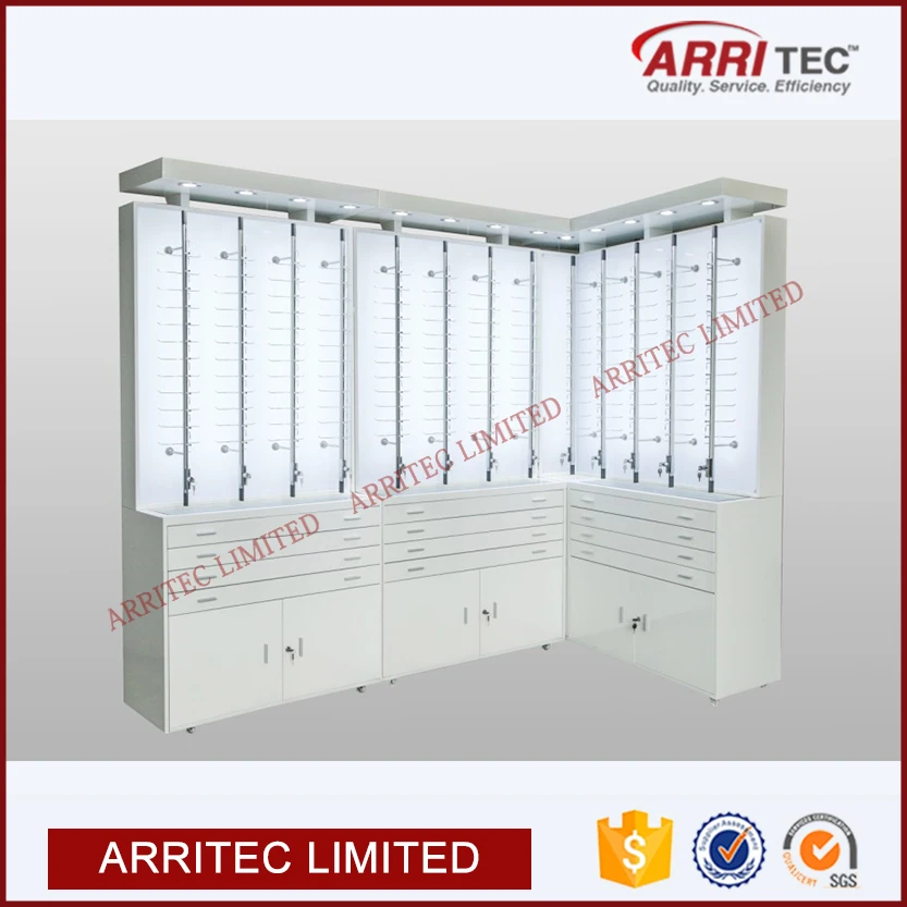 Highend Acrylic Panel Aluminum Lockable Rods For Sunglass Optical