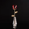 crystal manufacturer direct sale crystal souvenir rose flower wedding gift for guest