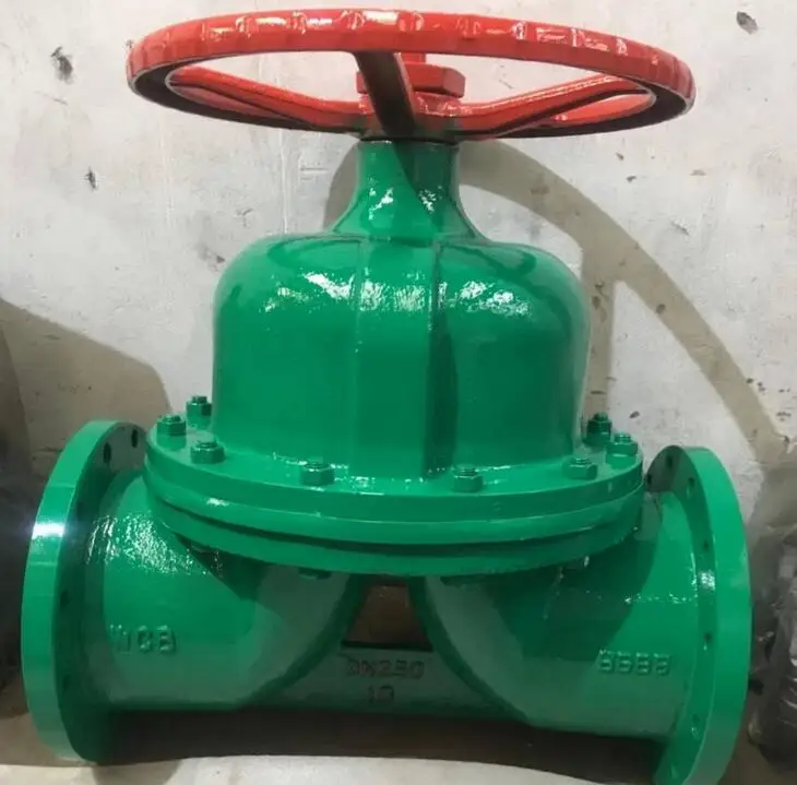 cast iron flanged manual diaphragm valve