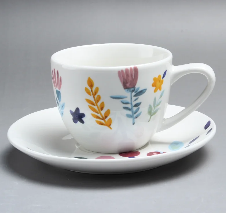 Cheap Tea Cup Saucer Coffee Cup And Saucer Set Fine Porcelain Set
