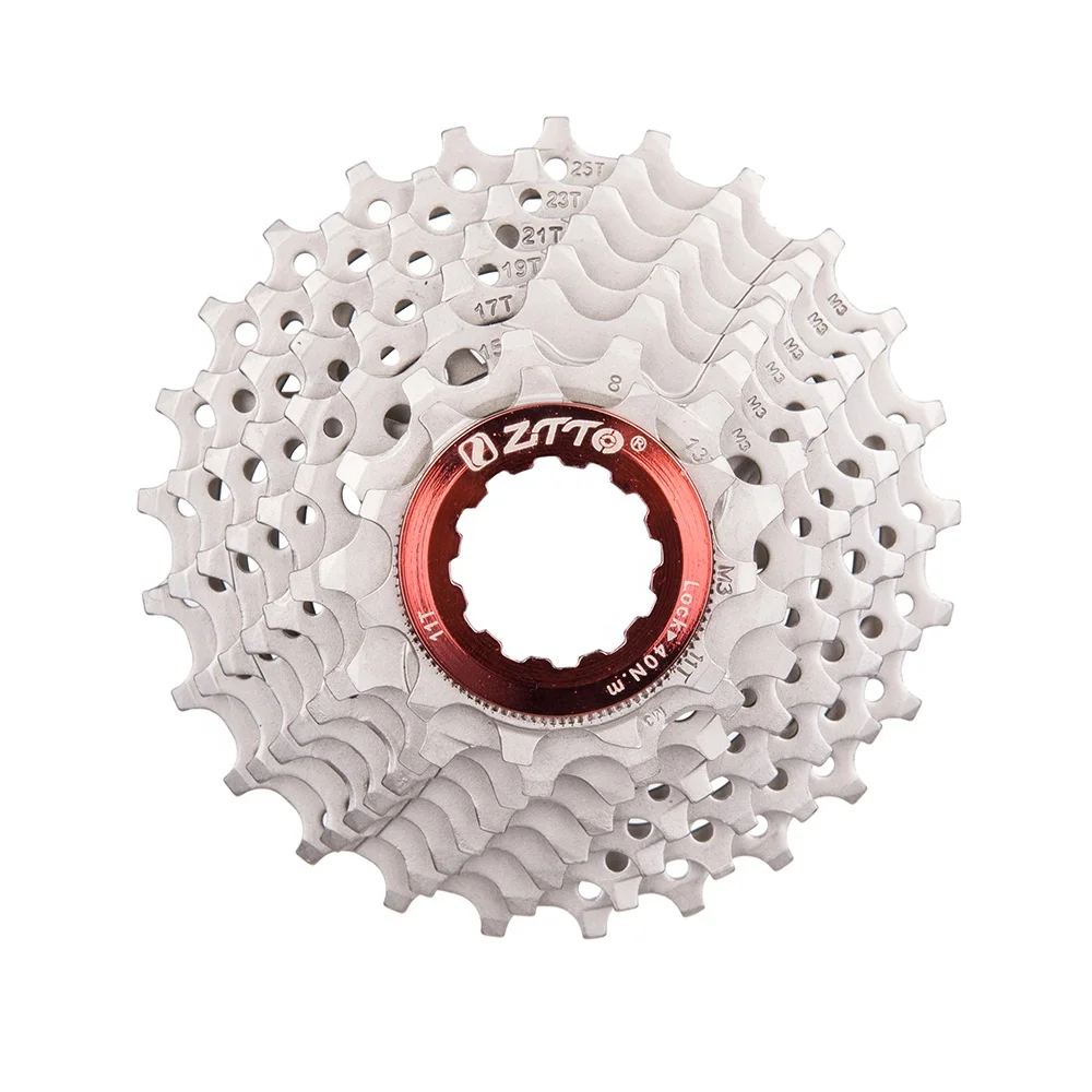 

ZTTO Road Bike Bicycle Parts 8Speed 8s 11-25T Cassette 16s 24s 8Speed Sprocket, Silver