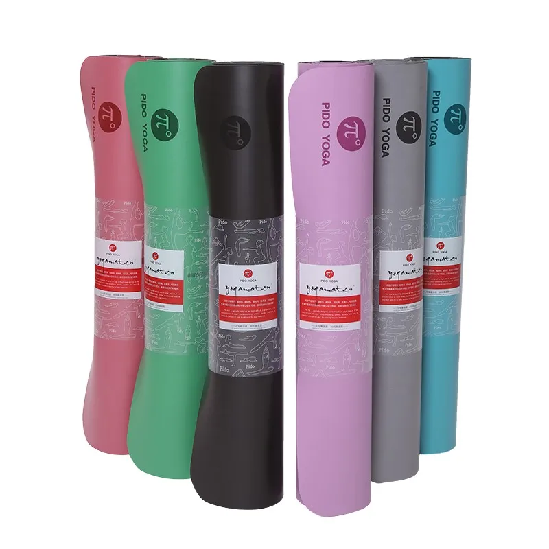 

pido 100% natural rubber yoga mat with carry strap and carry bag, Red ,pink,green,blue,grey.black