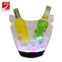 

wholesale customized logo beer cooler led ice bucket acrylic