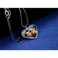 

Heart Shape Sublimation Blank Metal Pendant Necklace Jewelry