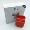 Factory direct new I12 red color Bluetooth headset wireless tws Bluetooth stereo mini Bluetooth headset cross-border