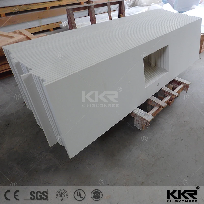 Doppelwaschbecken Quarz-Waschtischplatte Badezimmertisch fertig