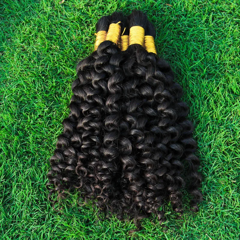 

4 bundle brazilian bulk hair 8A wholesale virgin Afro Kinky Curly Human Hair brazilian bulk hair extensions without weft, N/a
