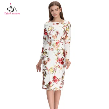 long sleeve floral print dress