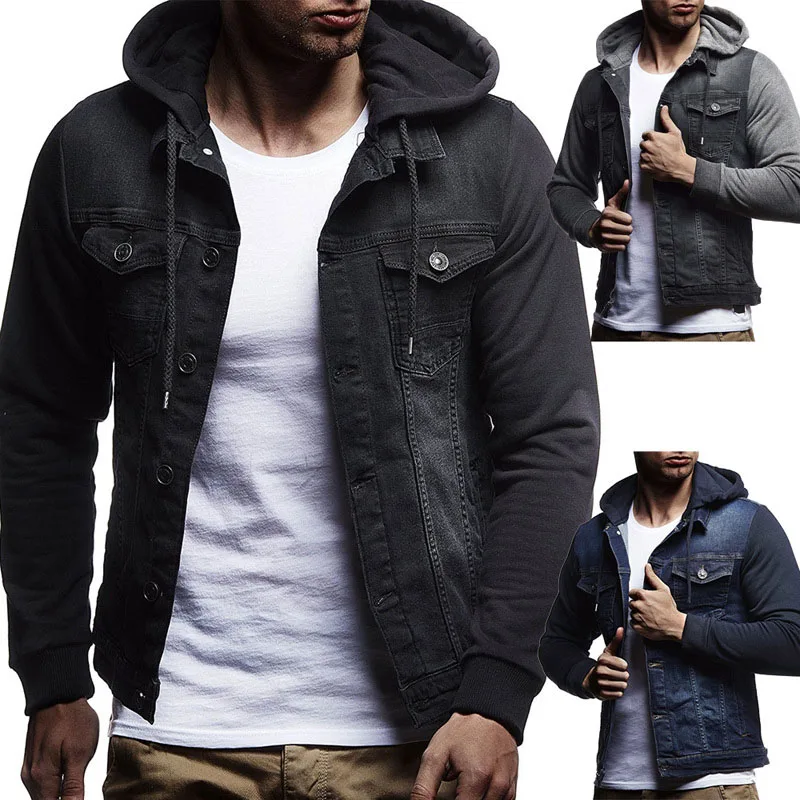 

Wholesale Custom Streetwear Denim Men's Cotton Coat Ripped Jean Jacket