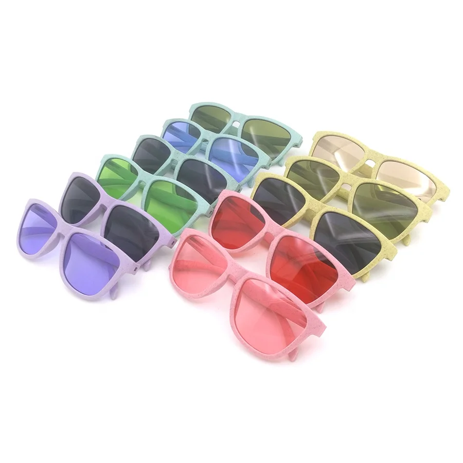 

2021 High Quality Custom Promotion Popular Sustainable Tinted Sunglasses Fiber Recycled Degradable Sunglasses Sun Glasses, Customized color