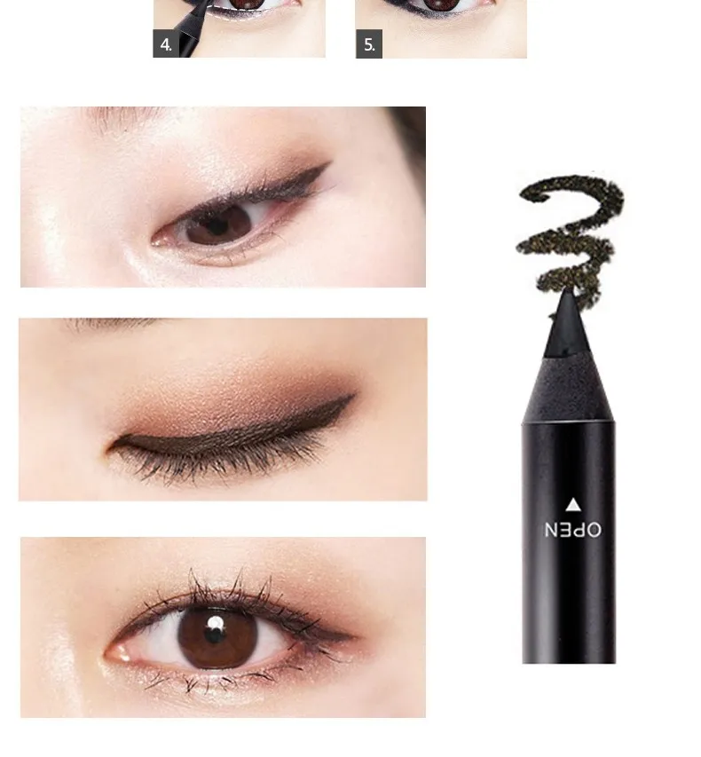 OEM private label makeup black eye liner pencil waterproof longlasting liquid gel eyeliner stamp