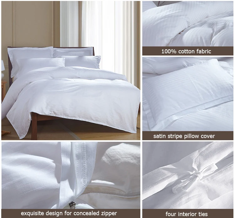 2018 New Style Luxury 60s 4pcs Hotel Balfour 100 Cotton 1cm Satin