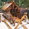 Large Solid Carbonized DIY Unit Blocks Outdoor Wooden Kids Toys