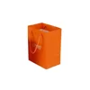 Custom Small Orange Gift Carrier Paper Bags With Rope Handles