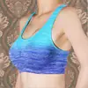 High quality fashion athletic design padded gradient space dyed sexy seamless yoga sports bra for women