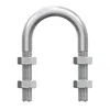 3/8"-16 x 2" Pipe Hot Dip Galvanized Round Bend Long Tangent U-Bolt and 4 Nuts