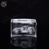 MH-FT086 Personalized 3D Laser Engraved car Crystal Cube