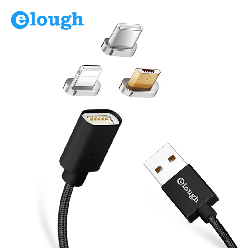 

Elough 3 In 1 Magnet USB Cable For IPhone And For Android For Type-c Magnetic Charging Cable