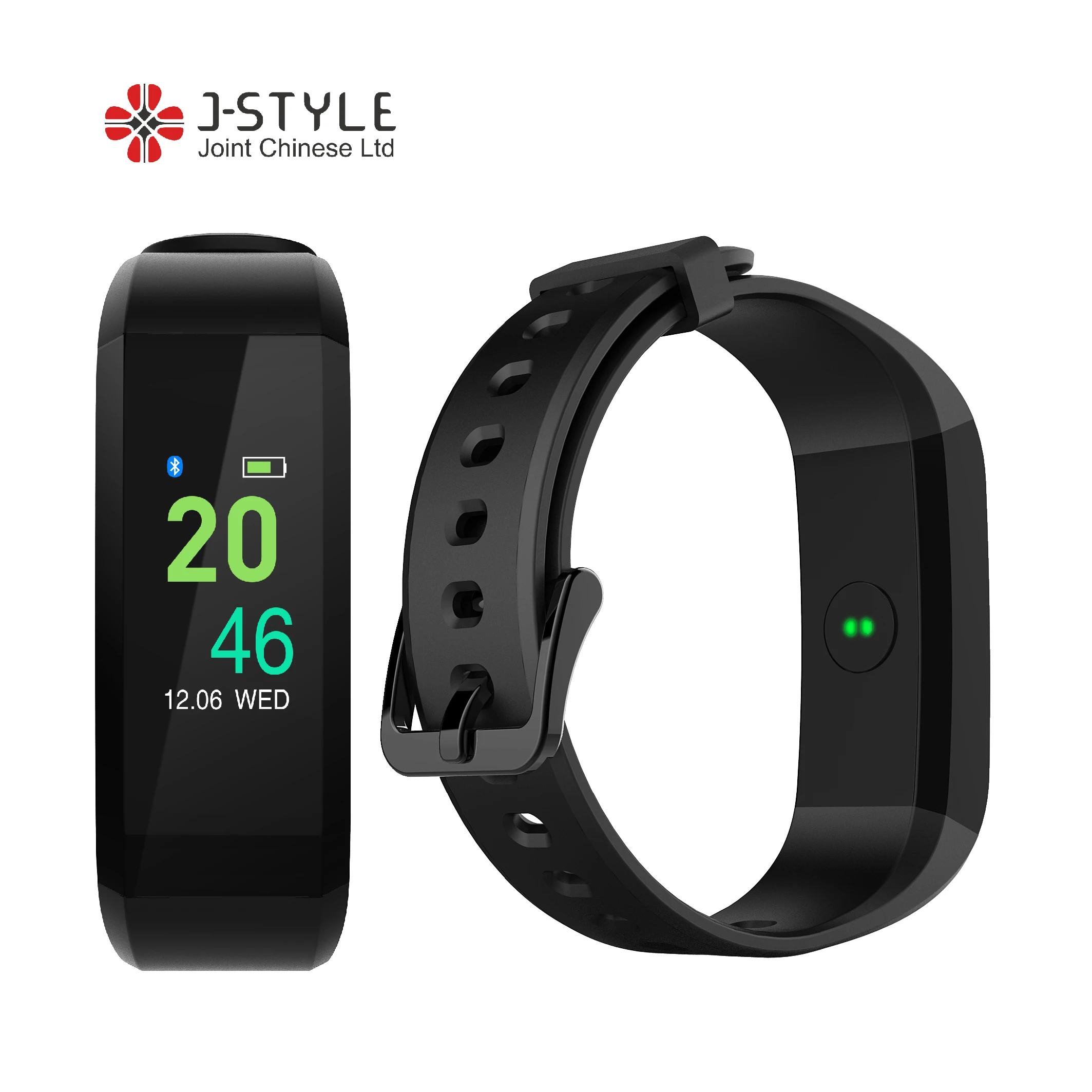 

J-Style 1810 Bluetooth Smart Watch Bracelet Heart Rate Fitness Tracker Sleep Monitor with 0.96 TFT Color Display, Black, red, slate, or oem color