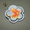 Custom logo Silver logo laser cutting metal Chinese flower shape bookmark Manufacturer China souvenir