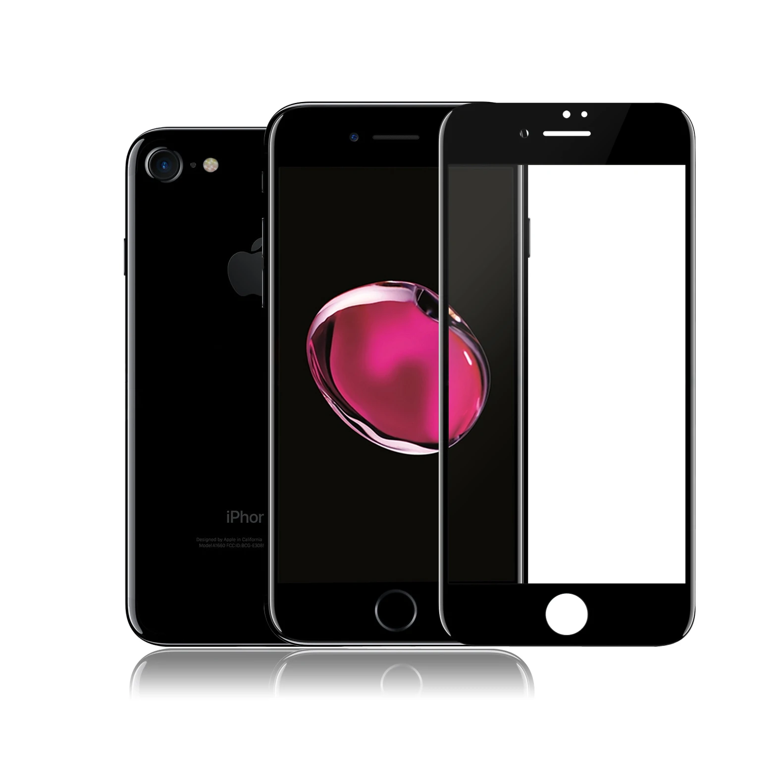 

Mobile phone high clear 3d curved edge tempered glass protective film screen protector for iphone 7