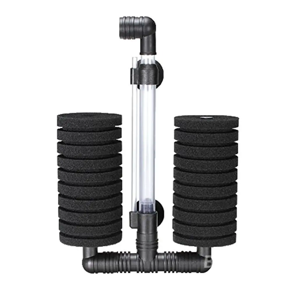 

XY-2822 Air Pump Double Sponge Water Filter for Aquarium, Black