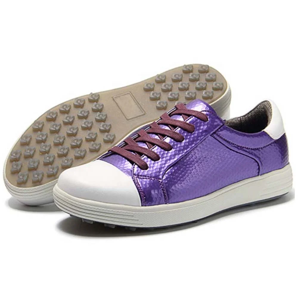 

Wholesale Cheap Light Weight Colorful Ladies Casual Sport Comfort Lace-up Golf Shoes, Any color is available