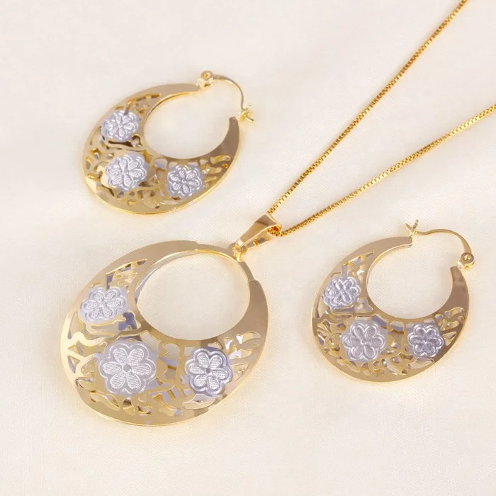 

61340 Xuping hollow ellengift jewelry set,bridesmaid jewelry set, Multi color