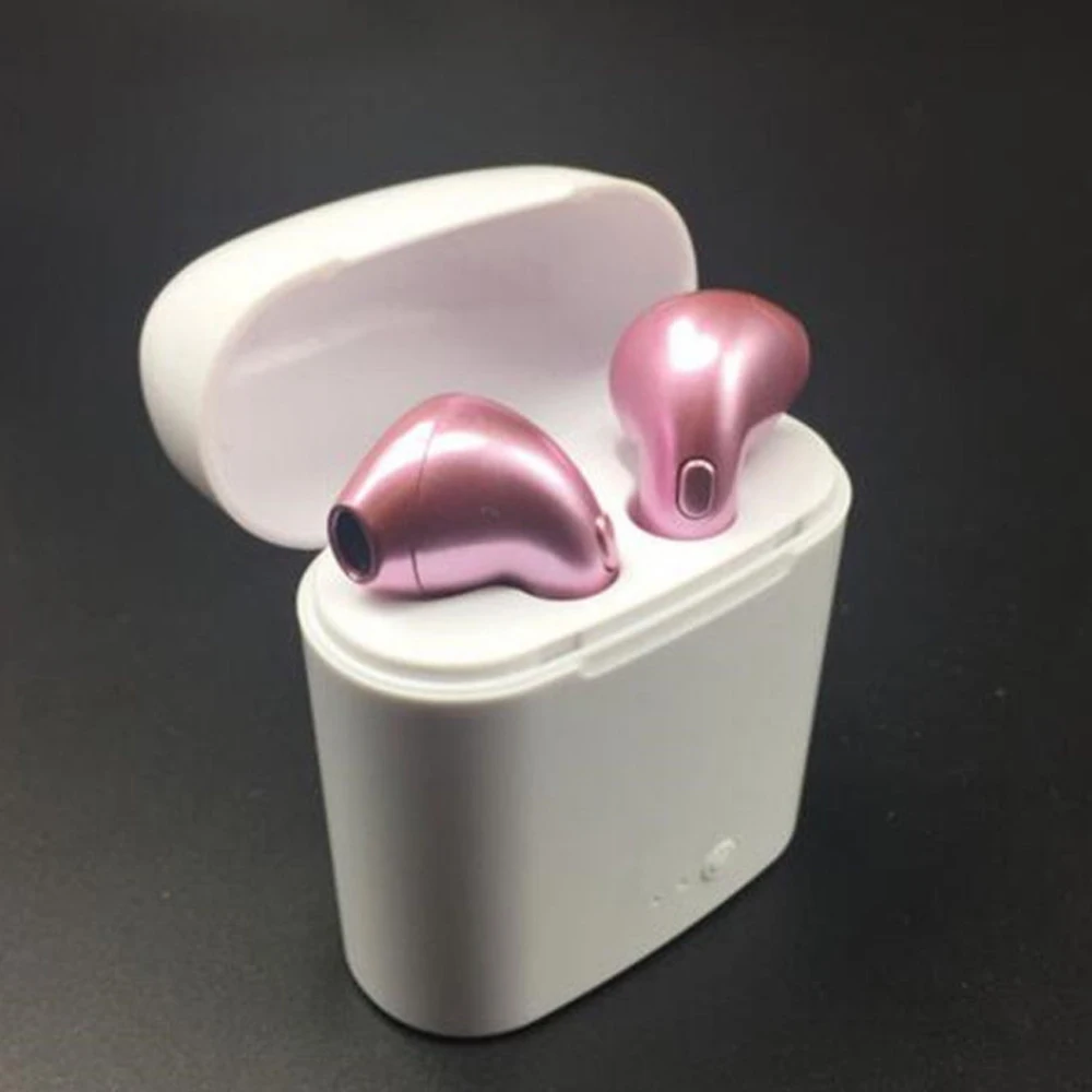 

For Apple Airpods i7s TWS Earbuds Wireless Headphone Headset In Ear Earphones, White/black/gold/pink/red