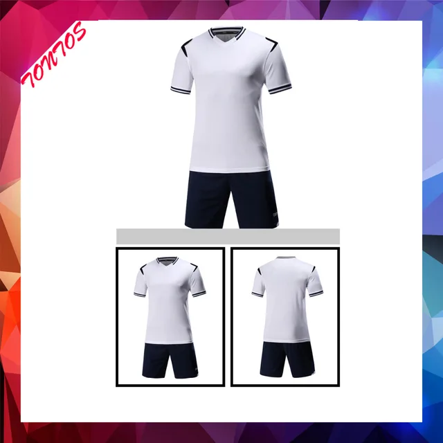 2017 soccer uniforms team set,short sleeves soccer jersey plain