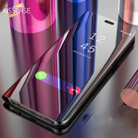 

KISSCASE Mirror Case for Samsung Galaxy S10 lite S8 S9 Plus Note 9 8 Flip Phone Case for Samsung A8 A7 A6 2019 Holder Stand Case